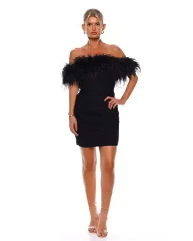 Rachel Gilbert Zion Mini Dress Black Size 1 / Au 8