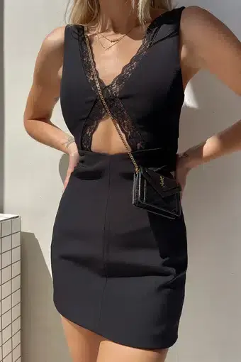 San Sloane Juno Mini Dress Black Size 6