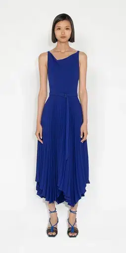 Cue Cobalt Pleated Midi Dress in Ultra Violet Blue

 Size 8