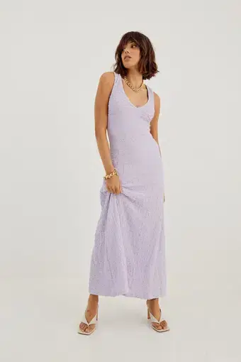 Sovere Frequency Midi Dress Lilac Size 10