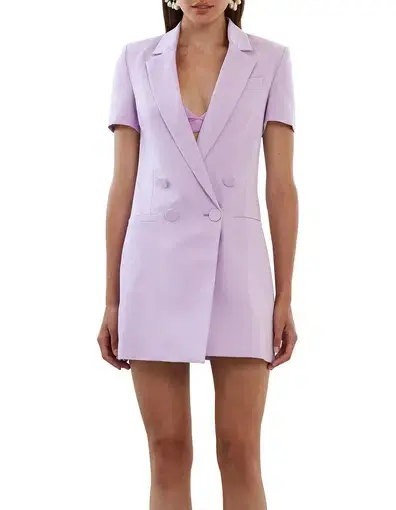 By Johnny Eden Structured Blazer Mini Dress Lilac Size 10