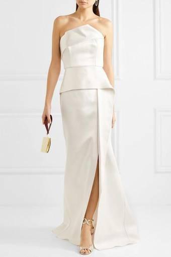 ROLAND MOURET Addover satin gown size 8
