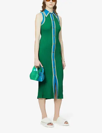 Dodo Bar Or Knit Midi Dress Green Size 8 