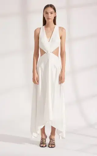 Dion Lee Transfer Suspend Dress In Ivory / White Size AU 6