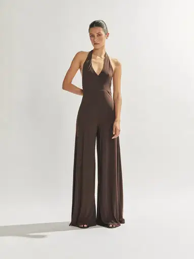 One Mile Sammy Jumpsuit Cocoa Brown Size 6