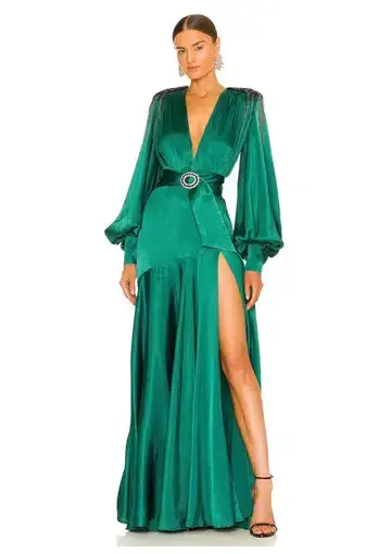Bronx and Banco Carmen Gown Emerald Size XS / AU 6