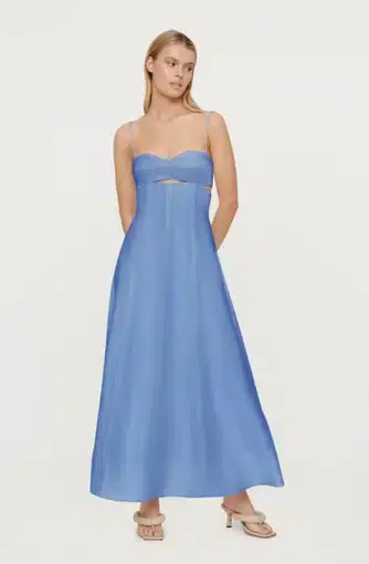 Clea Florence Stitch Dress Marina Blue Size S / Au 8-10