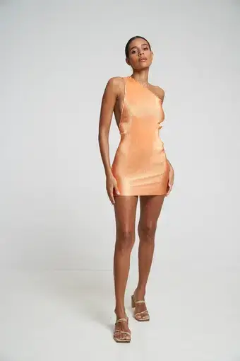L'Idee Naomi Mini Dress Sunset Orange Size AU 8