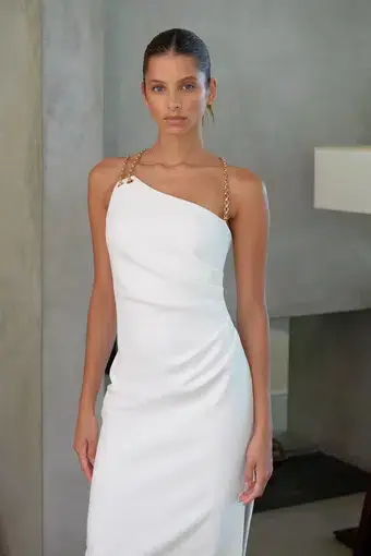 Misha Collection Demetria Dress White Size AU 8