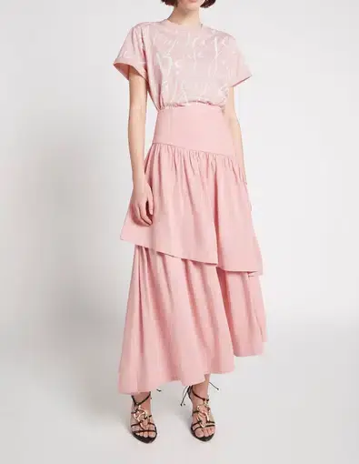 Aje Romy Tiered Midi Skirt in Dusty Pink
Size AU 4
