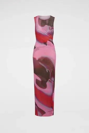 Scanlan Theodore Italian Watercolour Print Dress Pink Size 10 / M