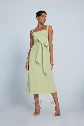 By Johnny Ora Bust Midi Dress in Pistachio Green
Size 8 / S