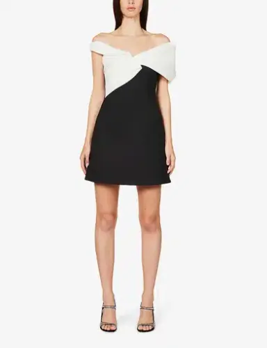 Rachel Gilbert Matteo Mini Dress Black Size AU 10