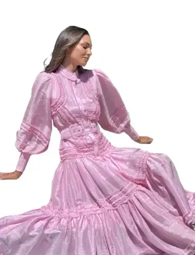 Mackenzie Mode Starlet Maxi Dress Pink Size AU 8 