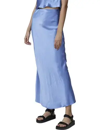 Bec & Bridge Delphine Cornflower Midi Skirt Blue Size AU 14
