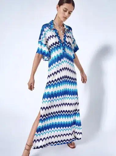 Alexis Lucchini Caftan in Blue Water
Size 8