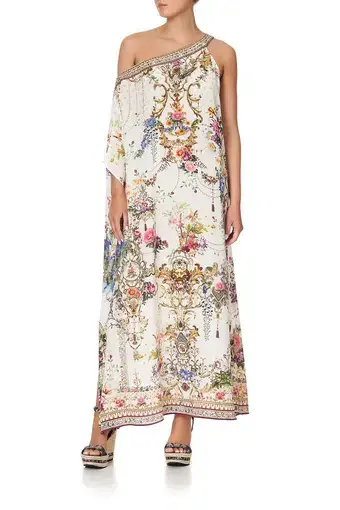 Camilla By The Meadow One Shoulder Kaftan White One Size 