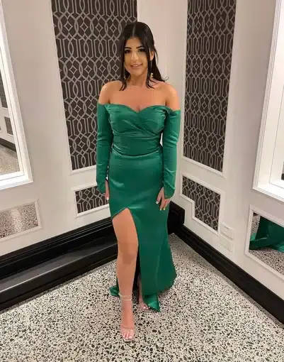 Sue Lin Custom Gown Green Size AU 8