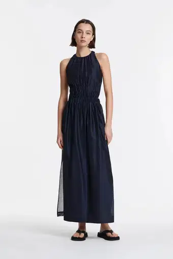 Sir the Label Franc Cross Back Gown Navy Size 0 / AU 6