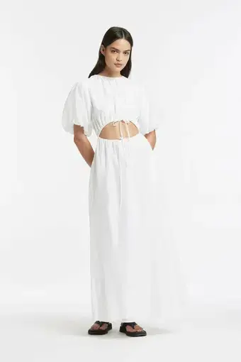 Sir the Label Franc Puff Sleeve Dress White Size 2 / AU 10