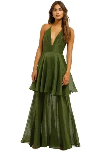 Ginger & Smart Eminence Gown Green Size L/AU 12