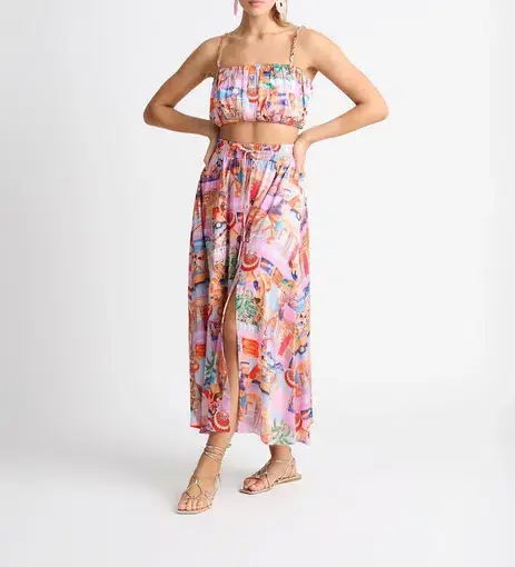 Sheike Malibu Dreams Top & Skirt Set Print Size 6 / XS
