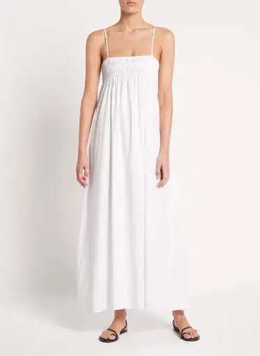 Faithfull the Brand Urtica Maxi Dress White Size 10 