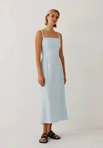 Jillian Boustred Cecilia Dress Blue Size S/AU 6
