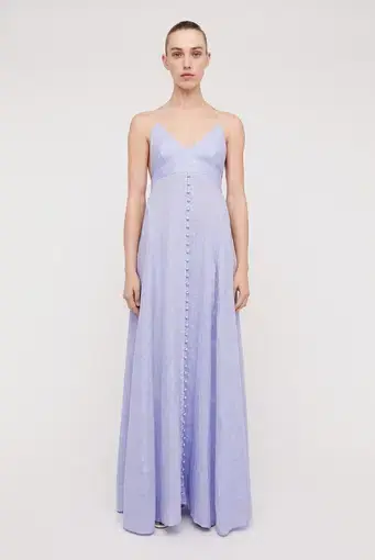 Scanlan Theodore Italian Linen Shoestring Dress Lilac Size 8