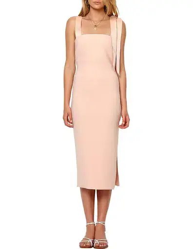 Bec & Bridge Marvellous Tie Midi Dress Pink Size 6