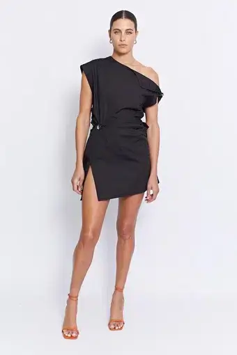  Pfeiffer Grenada Mini Twist Dress Black Size L/Au 12
