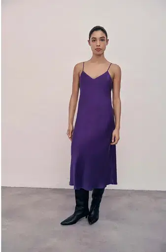 Silk Laundry 90s Slip Dress Purple Size 10