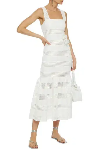 Zimmermann Corsage Linear Dress White Size 10