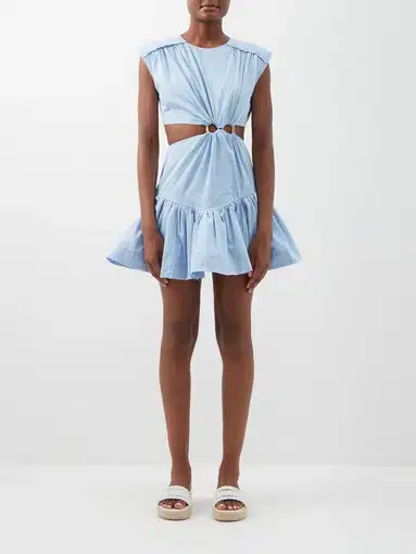 Aje Solstice Mini Dress Blue Size 12
