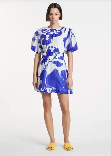 Sir the Label Vivi Open Back Mini Dress Merce Abstract Print Size AU 6