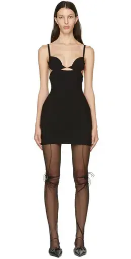 Nensi Dojaka Cut Out Twill Mini Dress Black Size 8
