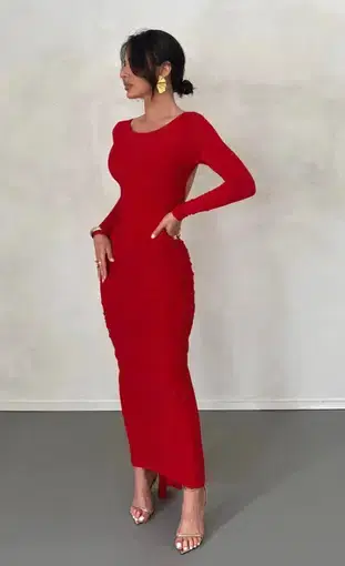 Melani The Label Camila Dress Red Size 8