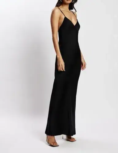Meshki Bailey Satin Maxi Dress Black Size 6 / XS