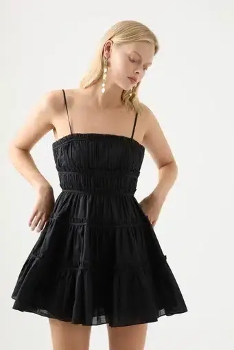 Aje Breathless Mini Dress Black Size 12