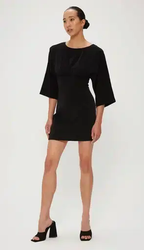 Third Form Cut Through Corset Mini Dress Black Size 12