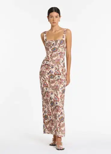 Sir The Label Bettina Floral Midi Dress Size 2 / AU 10