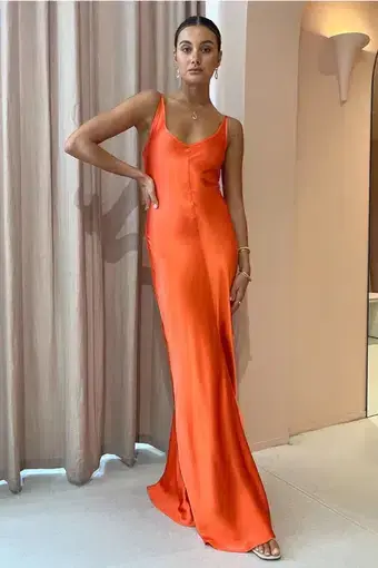 Dominique Healy Sloane Dress in Melon Size 0 / AU 6