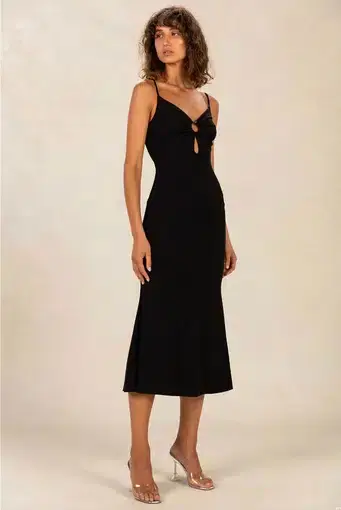 Misha Collection Josette Dress Midi Black Size AU 14