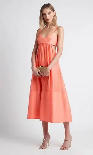Sheike Grace Midi Dress Peach Size 8 / S