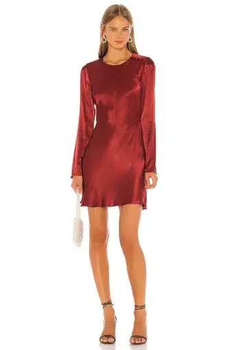 Shona Joy Joan Bias Mini Dress Red Size AU 10