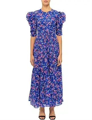 Isabel Marant Etoile Electric Dress Floral Print Blue Size 38 / AU 10