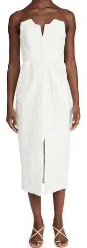Mara Hoffman Aurelia Strapless Dress White Size AU 6