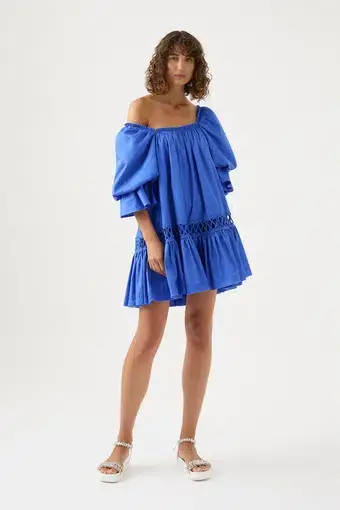 Aje Inspiration Mini Dress Blue Size 14