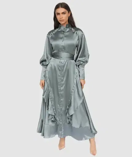 Erray Collection Fleurette Dress Steel Size 10