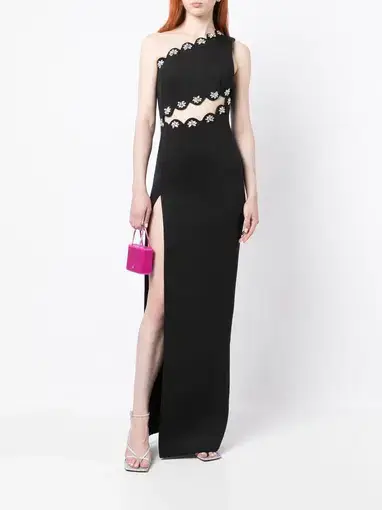 Rachel Gilbert Stella Gown Black Size 0 / AU 6